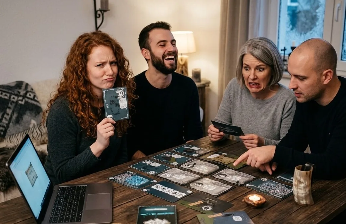 Spielrunde liest gemeinsam die Weisungen